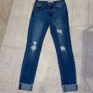 Kancan distressed stretchy jeans